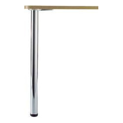Ensemble 4 pieds de table D80 710 mm acier inoxydable