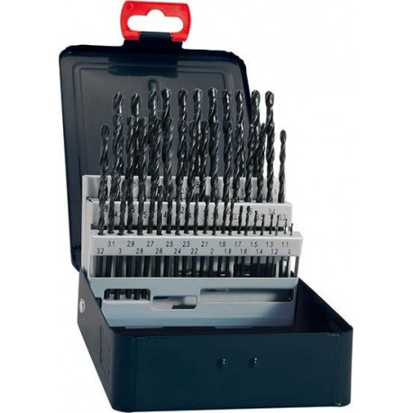 Set Foret hélicoidal DIN338 HSS forgés Typ N 1-10mm FORTIS (Par 5)