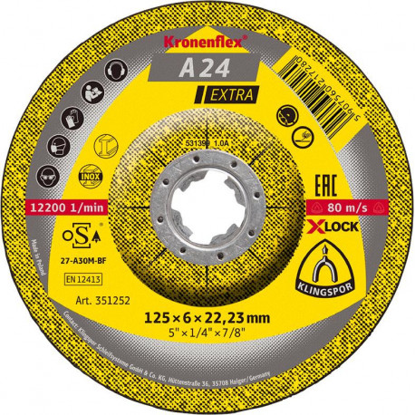 Disque de coupe A24EX X-LOCK 115x6mm Klingspor
