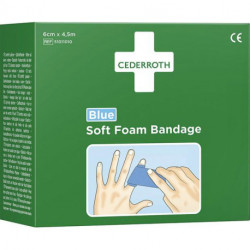 Bandage en mousse bleu. 6cm x 4.5m CEDERROTH (Par 10)