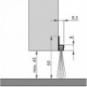 Joint bas de porte alu IBS 60 250cm Hauteur de la brosse 39mm