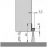 Joint bas de porte alu IBS 40 100cm Hauteur de la brosse 20mm