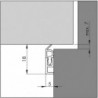 PTS-AR Rail d'étanchéité 210 cm blanc Profil PVC-Blanc