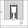 Joint de bas de porte automatique EllenMatic Insonorisé 1083 mm sans support de montage