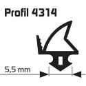 Joint de feuillure d'ouvrant noir Profil 25m 4314 pour fenętres et portes en plastique