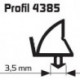 Joint de feuillure d'ouvrant noir Profil 25m 4385 pour fenętres et portes en plastique