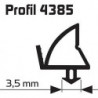 Joint de feuillure d'ouvrant noir Profil 25m 4385 pour fenętres et portes en plastique