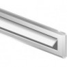 Fente de boîte aux lettres en PVC 345 x 823 cm blanc