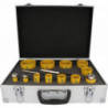 Set scie trépan 14 Unités HSS-En coffret