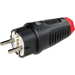 Prise IP54 Caoutchouc+ . 16A / 250V AC / 3p (2P+E)