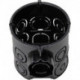 Boite commutateur prise ISO 60 mm Ø 61 mm noir profond (Par 25)