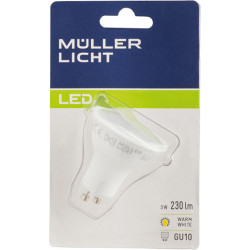 Ampoule LED GU10 3W 220-240V GU10 230lm 120G 2700K