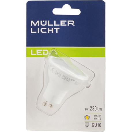 Ampoule LED GU10 3W 220-240V GU10 230lm 120G 2700K