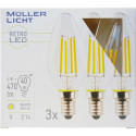 Ampoule LED 4W (40W) 220-240V E14 470lm 2700k 10.000h 3x
