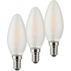 Ampoule LED E14 4W Ensemble de 3 470lm Bougie
