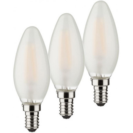 Ampoule LED E14 4W Ensemble de 3 470lm Bougie