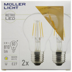 Ampoule LED E27 de 2er SET Globe de 806lm