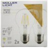 Ampoule LED E27 de 2er SET Globe de 806lm