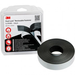 Système Ouvrable et Refermable Dual Lock SJ354X noir 25mmX2.5m 3M (Par 4)