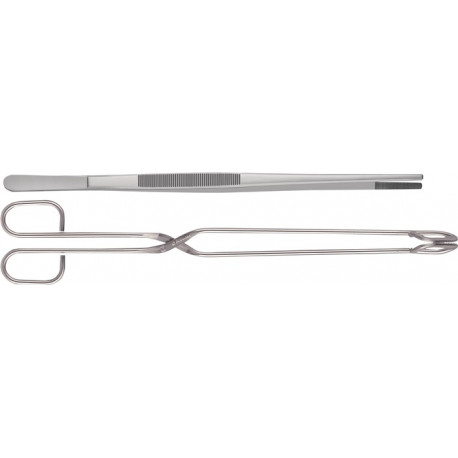 Grillbesteck 2-tlg.Zange 38cm Pinzette 30cm