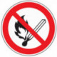 Symbole d’interdiction ASR A1.3/DIN EN ISO 7010 lumière/feu interdits film