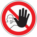 Symbole d’interdiction ASR A1.3/DIN EN ISO 7010 accès interdit aux pers. non autorisées film