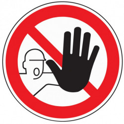 Symbole d’interdiction ASR A1.3/DIN EN ISO 7010 accès interdit aux pers. non aut