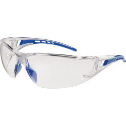 Lunettes de protection Falcon 2 EN 166 branches bleues, verres transparents polycarbonate