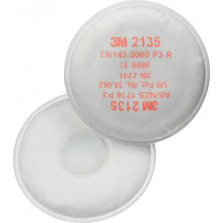 Filtre à particules rond 2135 EN 143:2000 P3 pour 4000370675-680 -690-691 3M (Par 20)