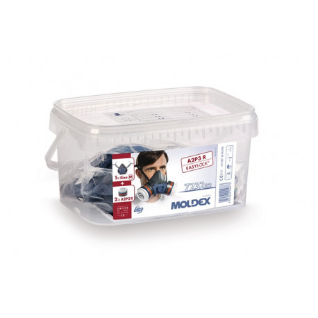 Boîte de protection respiratoire 723202 1 x 700201, 2 x A2P3 R filtre 923001 MOLDEX