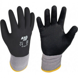 Gant Hit Flex V taille 9 noir tissu supp.3 fils gris ac mousse nitrile EN 388 catégorie EPI II ASATEX (Par 12)