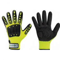 Gant Resistant taille 9 lumineux jaune/noir EN 388 catégorie EPI II fibre synthétique ELYSEE