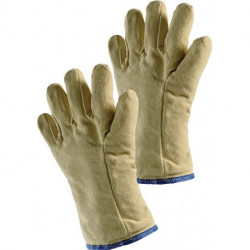 Gant de protection thermique 5 doigts avec isolation taille univers. tissu arami