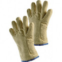 Gant de protection thermique 5 doigts avec isolation taille univers. tissu arami