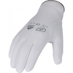 Gant taille 10 blanc EN 388 catégorie EPI II nylon avec polyuréthane ASATEX (Par 12)