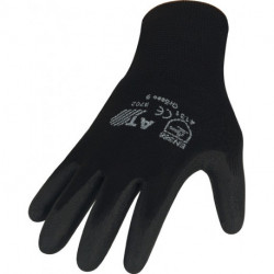Gant taille 9 noir EN 388 catégorie EPI II nylon avec polyuréthane ASATEX (Par 12)