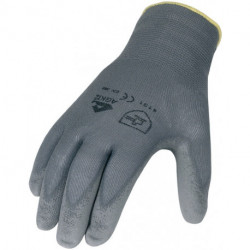 Gant taille 8 gris EN 388 catégorie EPI II nylon avec polyuréthane ASATEX (Par 12)