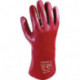 Gant de protection chimique Pirat taille 10 rouge brun EN 388, EN 374 catégorie III ASATEX (Par 12)