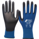 Gant Nitras Skin taille XL (9) bleu/noir EN 388 catégorie EPI II nylon avec polyuréthane NITRAS (Par 12)