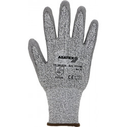 Gant de protection contre les coupures taille 7 gris/gris EN 388 catégorie EPI II HDPE avec polyuréthane 10 paires ASATEX (Par 10)