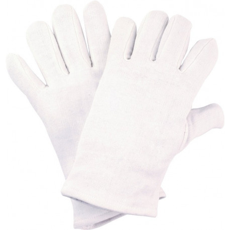 Gant taille 8 blanc tricot en coton catégorie EPI I NITRAS (Par 12)