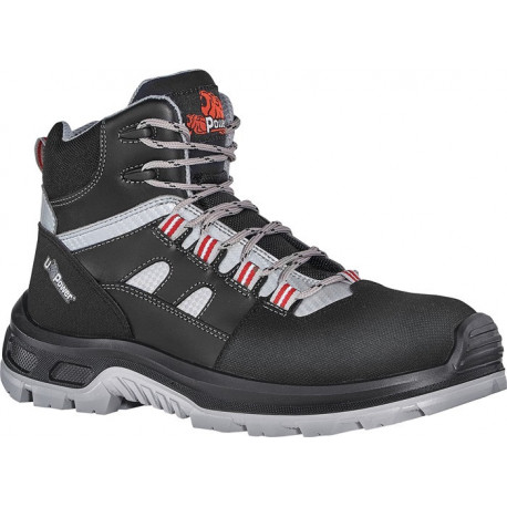Botte de sécurité Cross taille 41 noir/gris/rouge S3 SRC EN ISO 20345 cuir velou