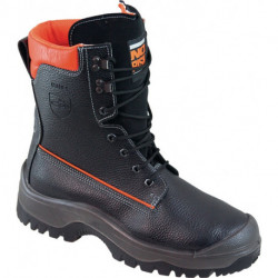 Botte de sécurité forestière NoRisk taille 42 noir/orange cuir bovin S3 SRC EN I