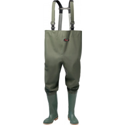 Cuissarde taille 42 vert olive PVC sur tissu support en polyester NORWAY