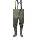 Cuissarde taille 42 vert olive PVC sur tissu support en polyester NORWAY