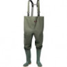 Cuissarde taille 42 vert olive PVC sur tissu support en polyester NORWAY