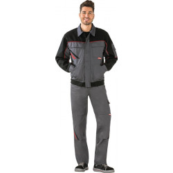 Blouson à ceinture Highline taille 46 ardoise/noir/rouge 65 % PES / 35 % coton PLANAM
