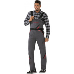 Salopette Highline taille 46 ardoise/noir/rouge 65 % PES / 35 % coton PLANAM
