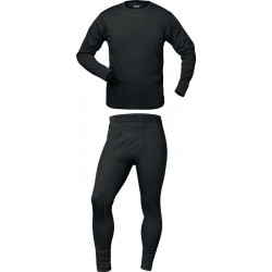 Set sous-vêtements fonctionnels therm. DELPHI taille S noir 55 % coton / 45 % nylon 1 pièce ELYSEE