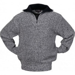Pullover taille L noir/blanc moucheté SCHEIBLER